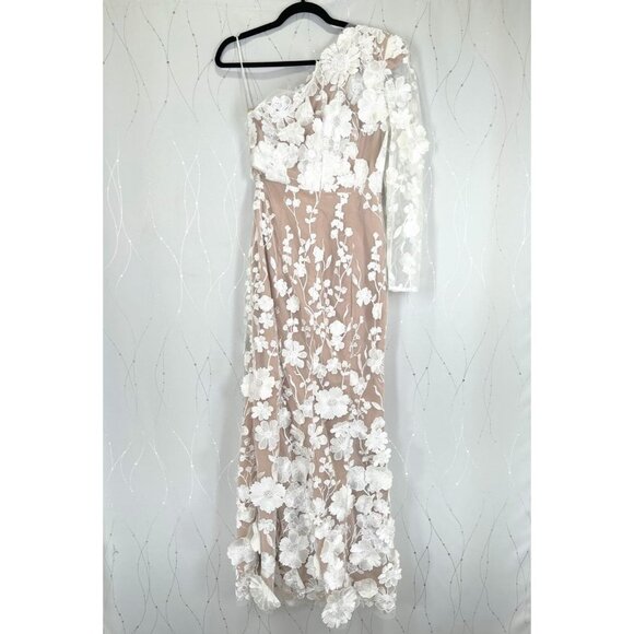 NWT ELLIATT Ellery 3D Flower Gown in Ivory & Nude $846 - Picture 9 of 16